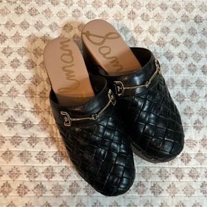 Sam Edelman Halle Black Leather Clog